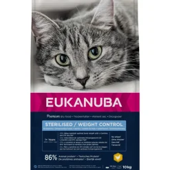 Eukanuba Adult Overweight Sterilised Kattenvoer Kip - Lever 10 kg