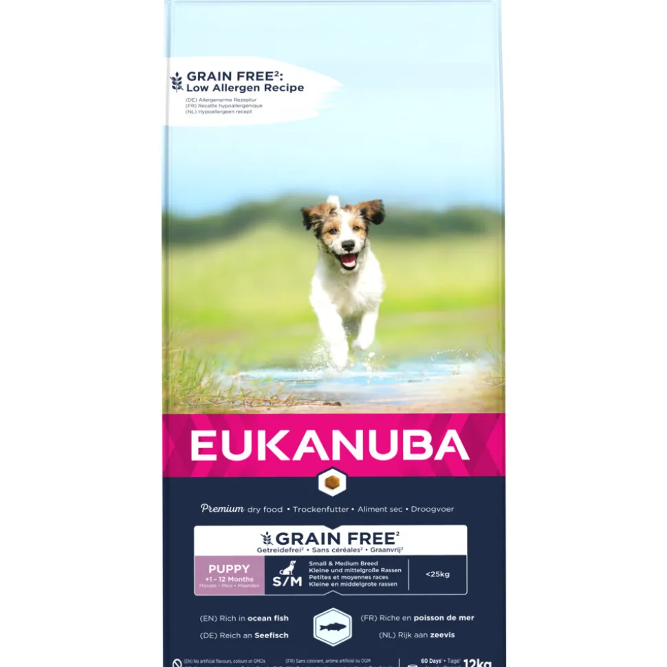 Eukanuba Puppy Graanvrij Small-Medium Hondenvoer Vis 12 kg