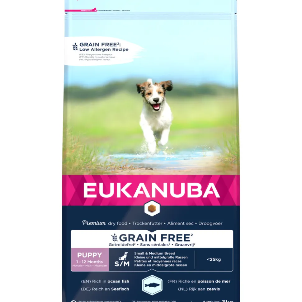 Eukanuba Puppy Graanvrij Small-Medium Hondenvoer Vis 3 kg