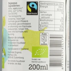 Fairtrade Original Sojasaus Biologisch 200 ml