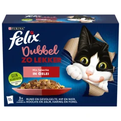 Felix Dubbel Zo Lekker Mix Selectie in Gelei 12 x 85 gr