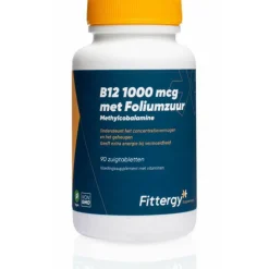 Fittergy Supplements B12 1000mcg Met Foliumzuur 90 zuigtabletten