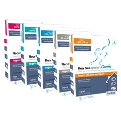 Flea Free Spot-on Combo Anti Vlooien en Teken Druppels Hond 2-10 kg 2 pipetten