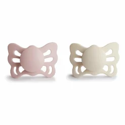 Frigg Fopspeen Butterfly maat 2 6-18 mnd Cream Blush 2 stuks