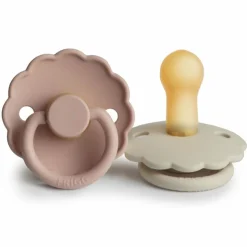 Frigg Fopspeen Daisy maat 2 6-18 mnd Blush Cream 2 stuks