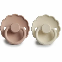 Frigg Fopspeen Daisy maat 2 6-18 mnd Blush Cream 2 stuks