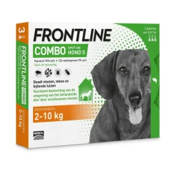 Frontline Combo Spot On Anti Vlooien en Teken Druppels Hond 2 - 10 kg 3 pipetten