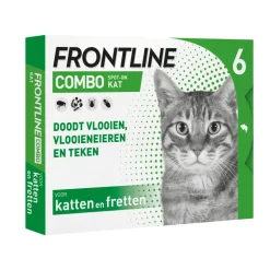 Frontline Combo Spot On Anti Vlooien en Teken Druppels Kat vanaf 1 kg 6 pipetten