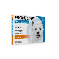 Frontline Spot On Anti Vlooien en Teken Druppels Hond S 2 tot 10 kg 3 pipetten