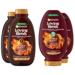 Garnier Loving Blends Gember Boost - Shampoo 2x 300 ml & Conditioner 2x 250 - Pakket