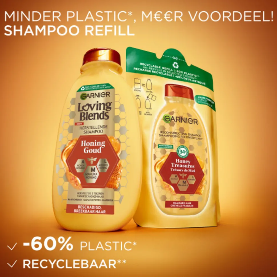 Garnier Loving Blends Honing Goud Shampoo Refill 250 ml