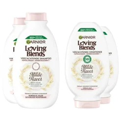 Garnier Loving Blends Milde Haver - Shampoo 2x 300 ml & Conditioner 2x 300 ml - Pakket