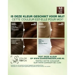 Garnier Nutrisse Ultra Crème Permanente Haarkleuring 5.3 Licht goudbruin