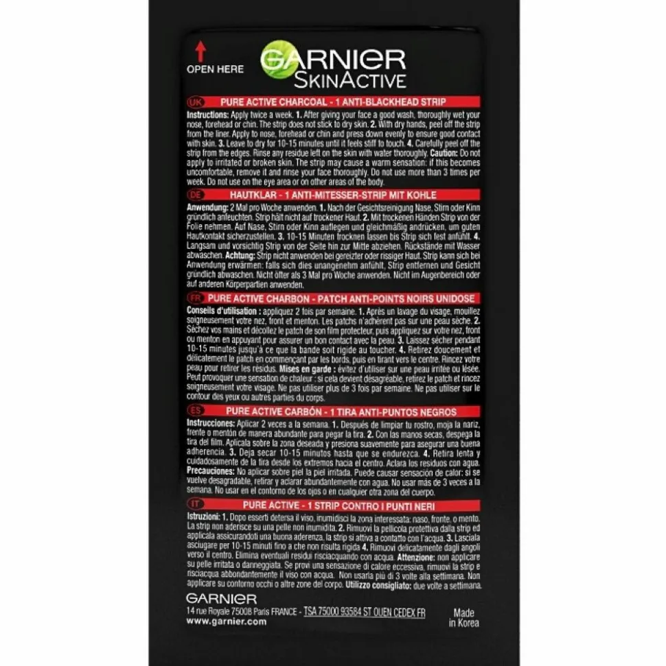 Garnier SkinActive Pure Active Charcoal Neusstrips 4 stuks