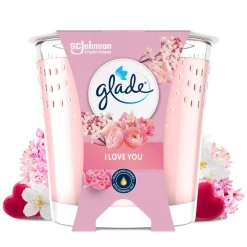 Glade Vegan Geurkaars I Love You 100% Raapzaadwax 112 gr