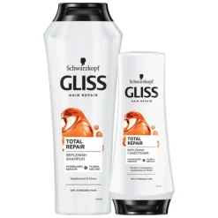 Gliss Total Repair - Shampoo x 250 ml & Conditioner 1x 200 ml - Pakket