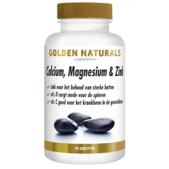 Golden Naturals Calcium, Magnesium & Zink Vegan 90 tabletten