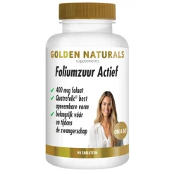 Golden Naturals Foliumzuur Actief Vegan 90 tabletten
