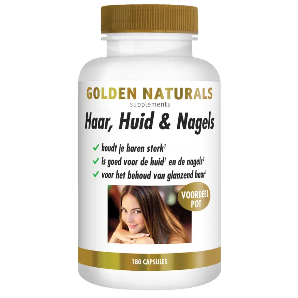 Golden Naturals Haar, Huid & Nagels 180 vegacapsules