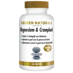 Golden Naturals Magnesium & Crampbark 180 tabletten