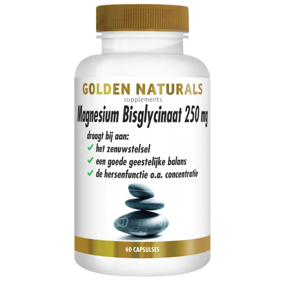 Golden Naturals Magnesium Bisglycinaat 250mg 60 vegacapsules
