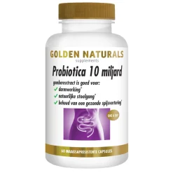 Golden Naturals Probiotica 10 Miljard Maagsapresistent 60 vegacapsules