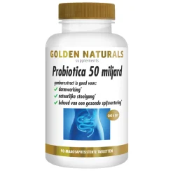 Golden Naturals Probiotica 50 Miljard Maagsapresistent 90 vegacapsules
