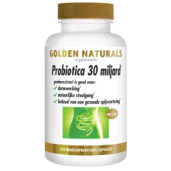 Golden Naturals Probiotica 30 Miljard Maagsapresistent 120 vegacapsules