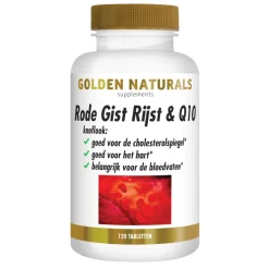 Golden Naturals Rode Gist Rijst & Q10 Vegan 120 tabletten