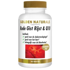 Golden Naturals Rode Gist Rijst & Q10 Vegan 360 tabletten