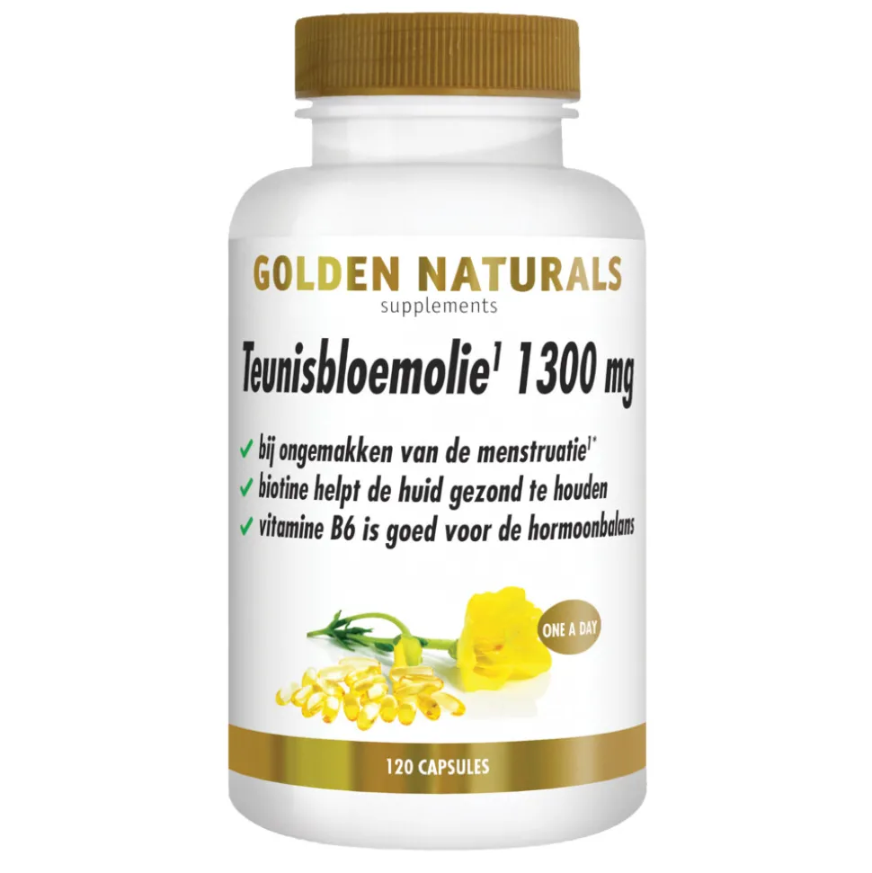 Golden Naturals Teunisbloemolie 1300mg 120 softgels