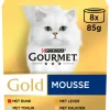 Gourmet Gold Fijne Mousse Rood 8 x 85 gr