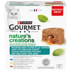 Gourmet Nature's Creations Blik Mousse met Saus Zeevis 8 x 85 gr