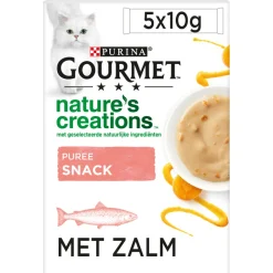 Gourmet Nature's Creations Puree Zalm Wortel 5 x 10 gr