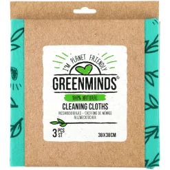 Greenminds Schoonmaakdoekjes 38x38 cm 3 stuks