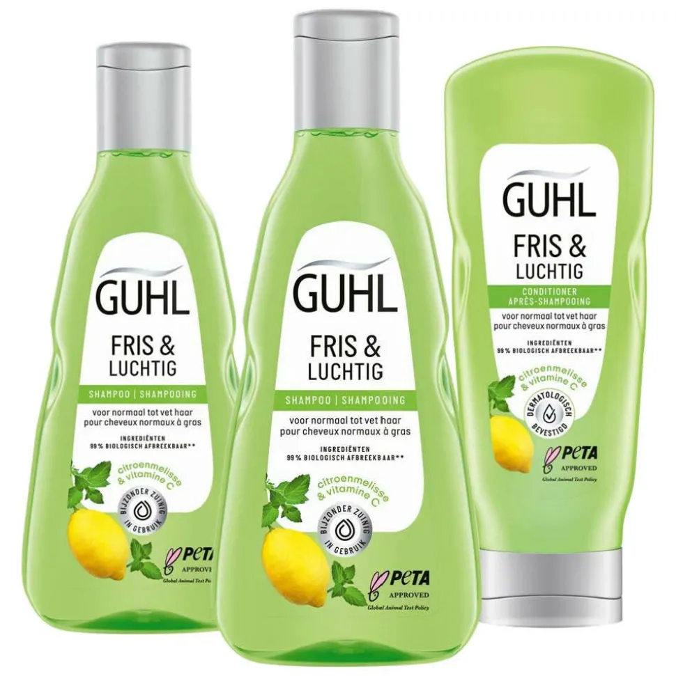Guhl Fris & Luchtig - Shampoo 2 x 250 ml & Conditioner 1 x 200 ml - Pakket