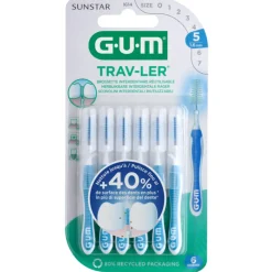 GUM Trav-Ler Ragers Blauw 1.6mm 6 stuks