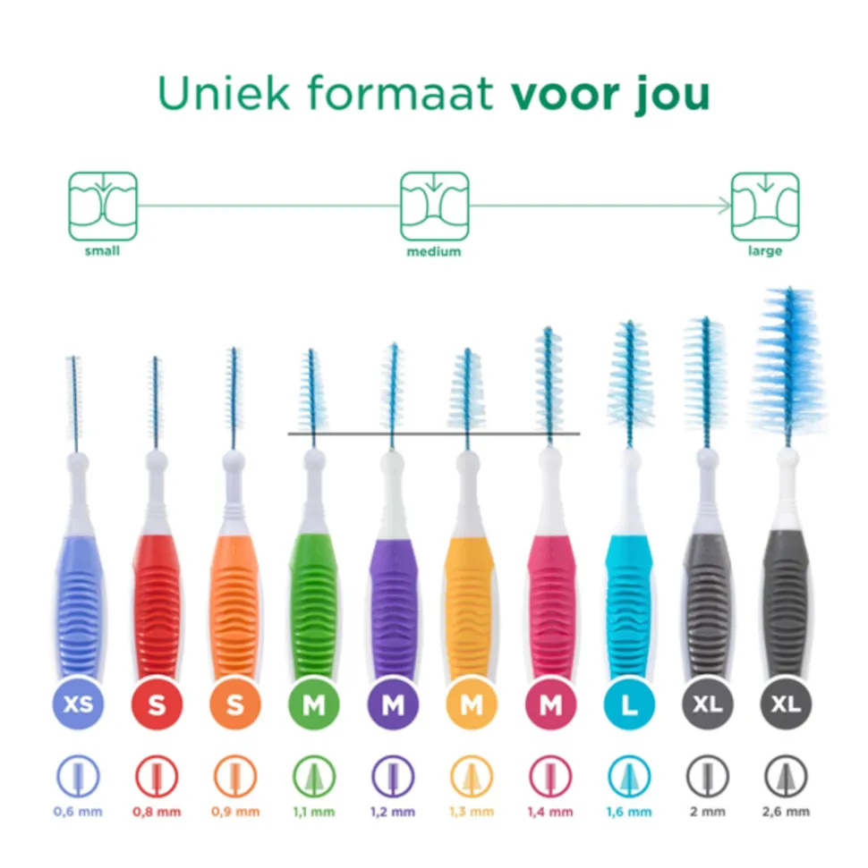 GUM Trav-Lers Ragers Zwart 2,6 mm 6 stuks