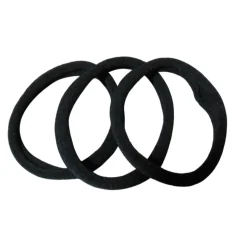 Hair Mode Elastieken Badstof Groot Zwart 3 stuks