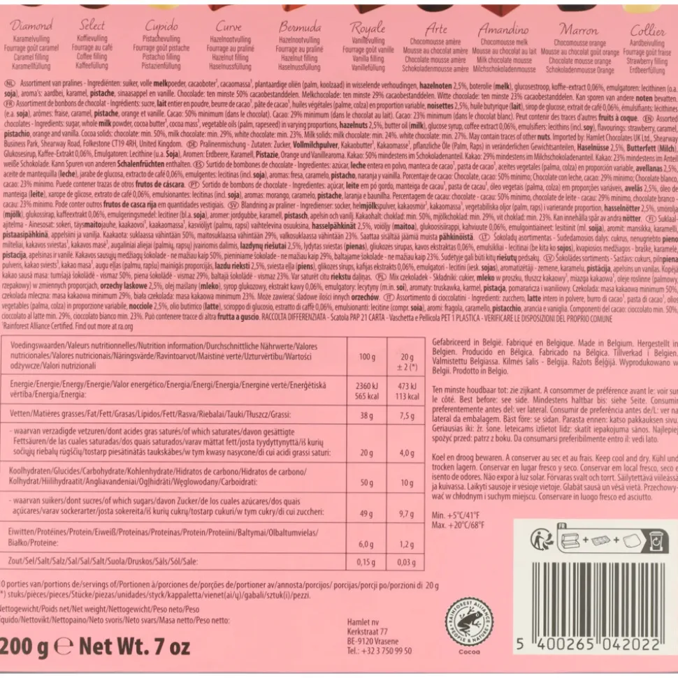 Hamlet Pralines Rose Hart 200 gr