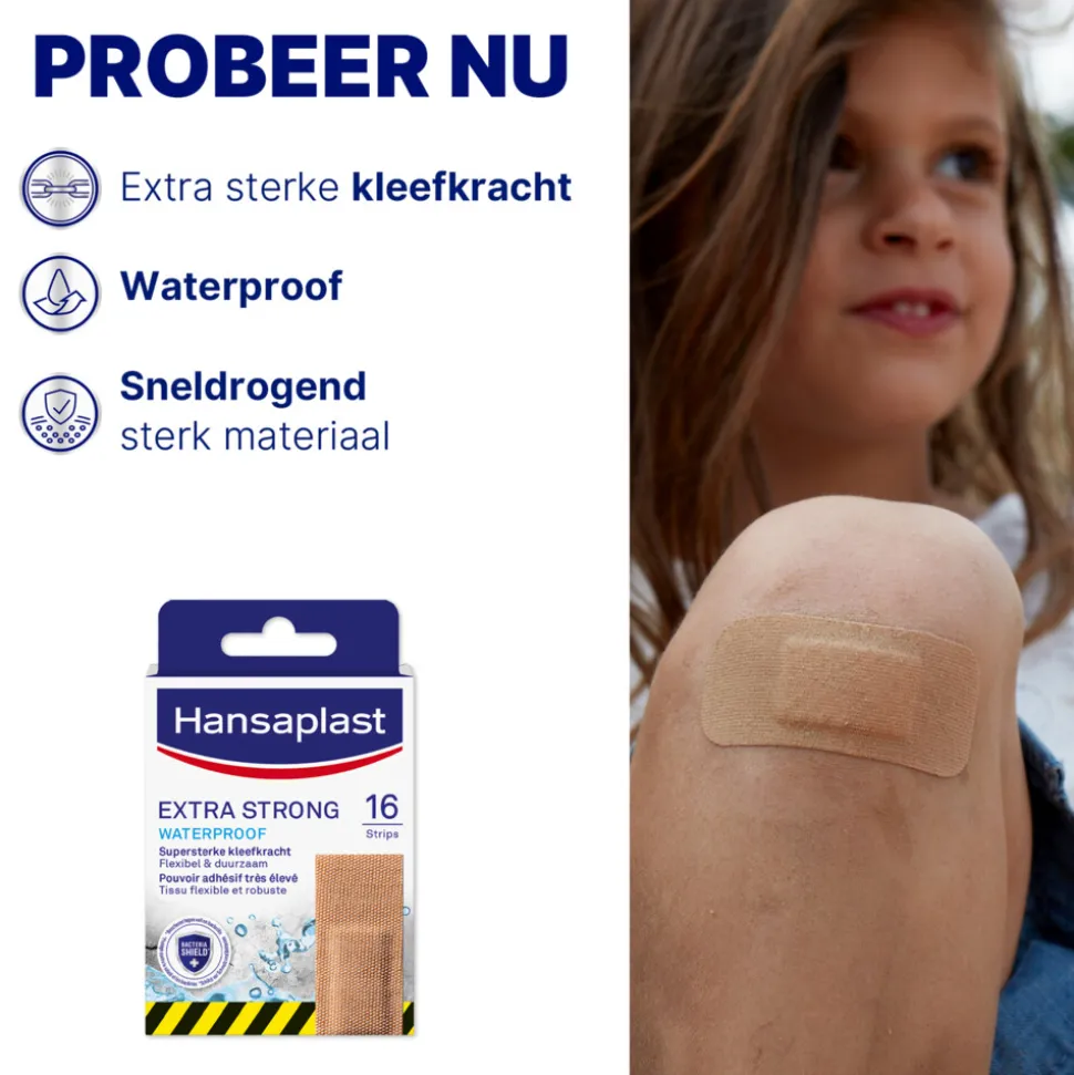Hansaplast Xtra Strong Waterproof 16 stuks