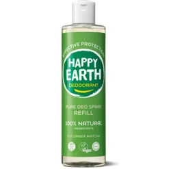 Happy Earth 100% Natuurlijke Deo Spray Navulling Cucumber Matcha 300 ml