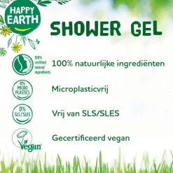 Happy Earth 100% Natuurlijke Douchegel Lemon Sandalwood 300 ml