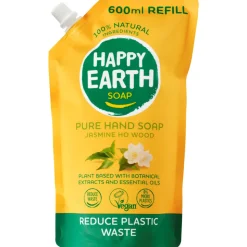 Happy Earth Handzeep Navulling Jasmine Ho Wood 100% Natuurlijk 600 ml