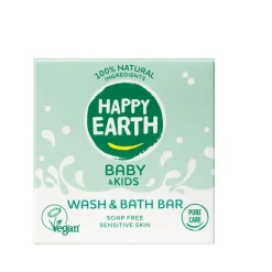 Happy Earth Wash & Bath Bar 100% Natuurlijk Baby & Kids 50 gr
