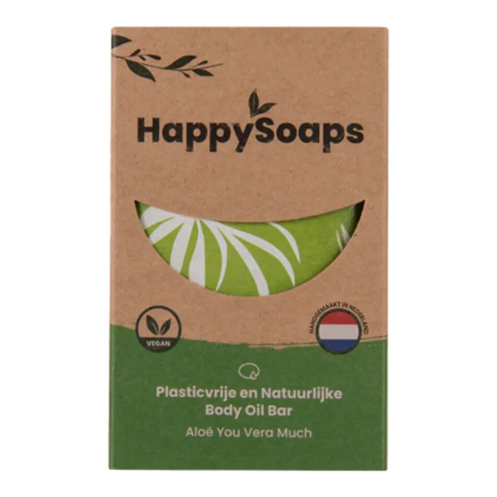 HappySoaps Body Oil Bar Aloë You Vera Much 70 gr