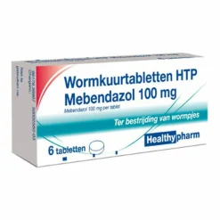 Healthypharm Wormkuur/mebendazol 100 mg 6 tabletten