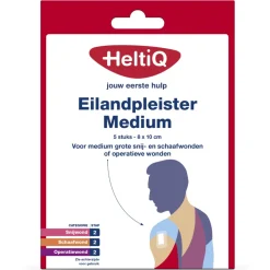 HeltiQ Eilandpleister Medium 8 cm x 10 cm 5 stuks