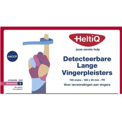 HeltiQ Vingerpleisters Detecteerbaar 180x20 mm PE 100 stuks