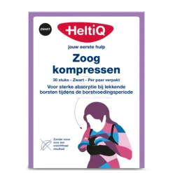 HeltiQ Zoogkompressen Zwart 30 stuks